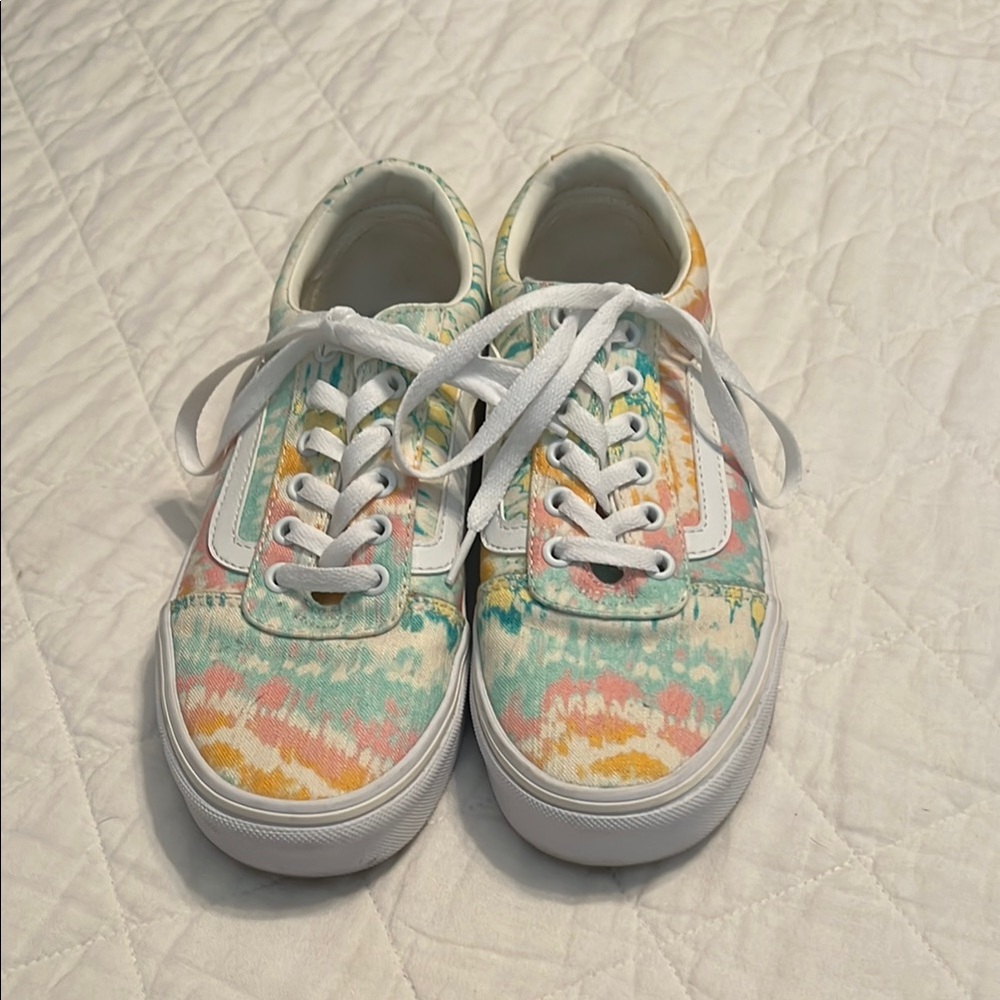 Vans Playful Pink and Orange Sneakers with Tie-dye Pattern